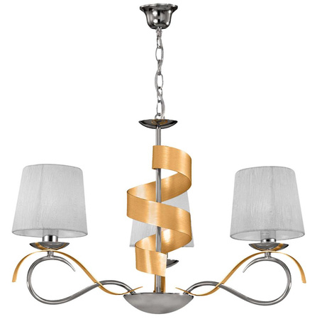 DENIS LAMPA WISZĄCA 3X40W E14 CHROM/ZŁOTY Candellux 33-23421