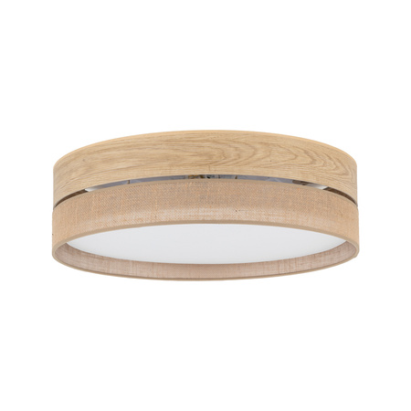Okrągła lampa sufitowa 60cm DORMA WOOD JUTA 4xE27 Tk Lighting 11791