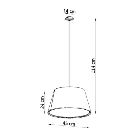 Lampa wisząca CONO 45 biała Sollux Lighting 2BM SL.0829