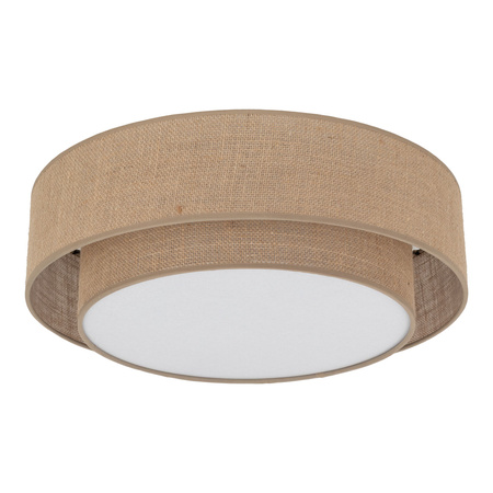 Lampa sufitowa z podwójnym abażurem z juty CALISTO JUTA 500 4xE27 Tk Lighting 11046