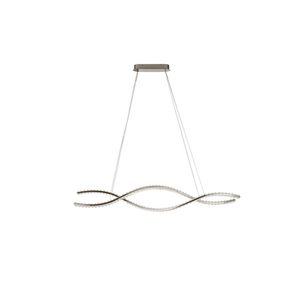 Designerska lampa wisząca LED w kształcie fali z pilotem SPARK WAVES PENDANT 120 CCT DIMM CH + REMOTE CONTROL AZZARDO AZ6562