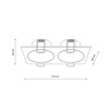 Podwójne oczko wpuszczane białe IP65 PRISMA DUO WHITE 2xGU10 Tk Lighting 10580
