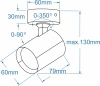 Czarny ruchomy spot natynkowy EXO 1 R BK Azzardo AZ7210