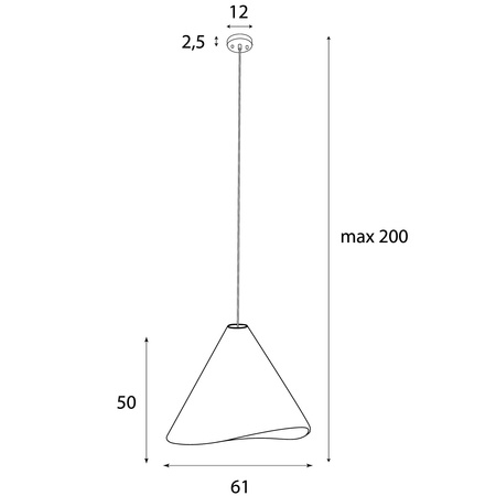 Lampa wisząca o średnicy 61cm - ciemne drewno orzechowe Maxlight P0610 Sakura