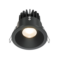 Okragłe czarne oczko LED IP65 do wbudowania Zoom DL034-L12W3K-D-B Maytoni