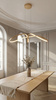 Złota lampa wisząca ledowa w stylu glamour SNOW Kaja Lighting K-8235