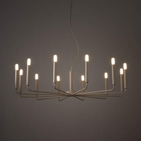 Lampa wisząca żyrandol metalowy w kolorze beżowym o średnicy 103cm 12xE14 ORTO B Nowodvorski 12526