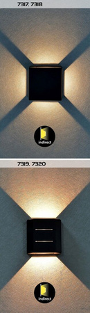 Kinkiet zewnętrzny LIPPA BLACK LED IP44 Rabalux 7317