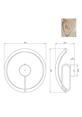 Lampa sufitowa złota VELENNE LED 3000K Zuma Line C241249403A