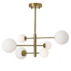 Lampa wisząca złota sześć białych kul Bolti 6xG9 PLC0103-GD Yaskr