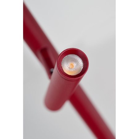 Czerwona prosta lampka stołowa kierunkowa LED 3000K TROST TABLE RED Azzardo AZ6800