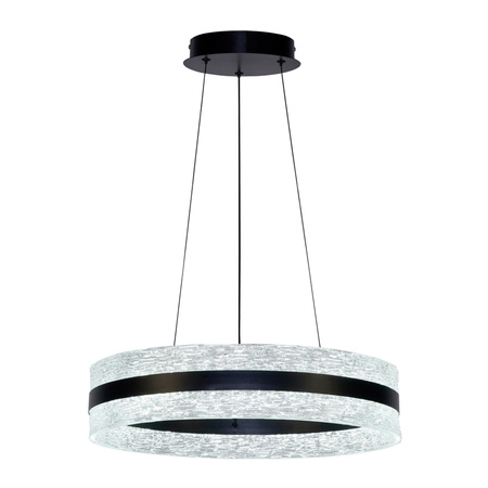 Lampa wisząca czarna o średnicy 60cm LED Nelia Italux PND-45283-BK