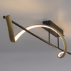 Pofalowana lampa sufitowa antracyt + mosiądż sterowana pilotem i smartfonem Q-SWING Paul Neuhaus 6385-13