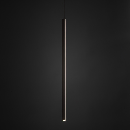 Lampa wisząca cienka ryflowana tuba 75cm FERRO NEW BROWN 750 1xG9 Tk Lighting 11426