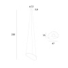 Nowoczesna lampa wisząca złota z efektownym akrylem Empire 17W LED 3000K Maxlight P0637D