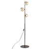 Brązowa lampa podłogowa z trzema koniakowymi szklanymi kloszami 3xG9 LAVA BROWN Tk Lighting 16150