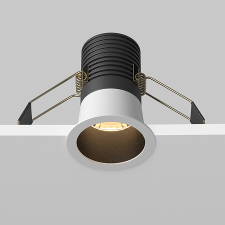 Mała okrągła oprawa podtynkowa 6cm LED 3000K Minor DL089-9W3K-BW Maytoni