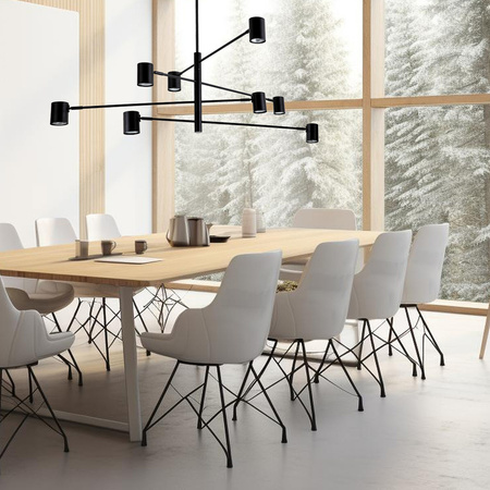 Lampa wisząca Snow 8 czarna 8xGU10 Light Prestige LP-731/8P BK