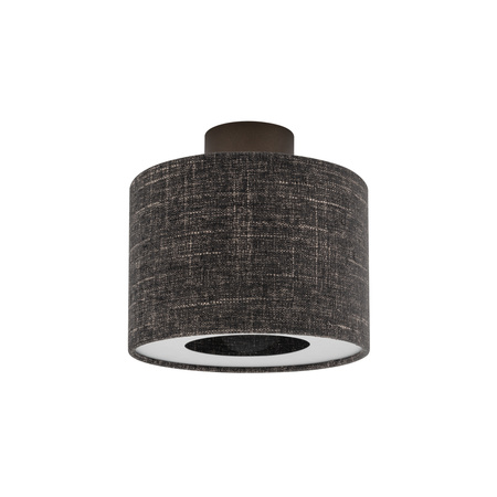 Lampa sufitowa okrągła z tkaniny w kolorze czarny melanż 23cm 1xE27 AMARELA S Nowodvorski 11657