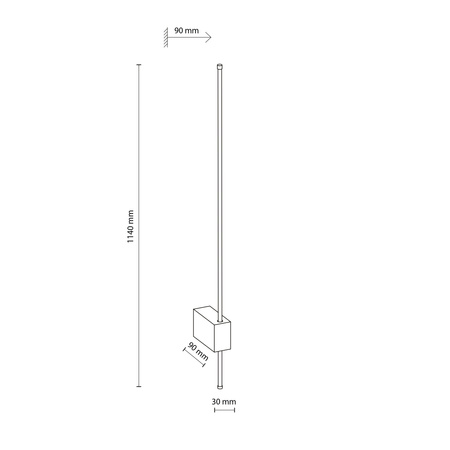 Biały kinkiet 114cm podświetlający ściane LIXA WHITE LED 18W LED 3000K Tk Lighting 18299