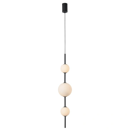Czarna lampa wisząca trzy szklane kule na jedym zwisie Bolti IP44 LED PL0109-3 Yaskr