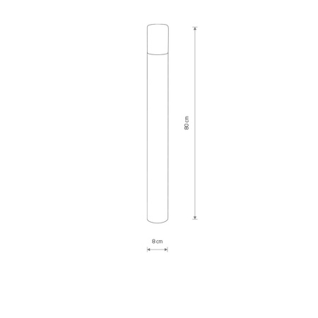 Czarny smukły słupek ogrodowy 80cm 1xE27 IDA Nowodvorski 11373