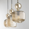 Lampa wisząca potrójna koniakowe ryflowane klosze SOPHIA COGNAC 3xE14 Tk Lighting 11042