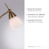 Lampa podłogowa z wyginanym ramieniem w kolorze mosiężnym PINO Paul Neuhaus 400-11 na dotyk