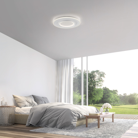Okrągły biały plafon sufitowy 50cm strerowany pilotem / smartfonem Q-KALIA LED Paul Neuhaus 6503-16