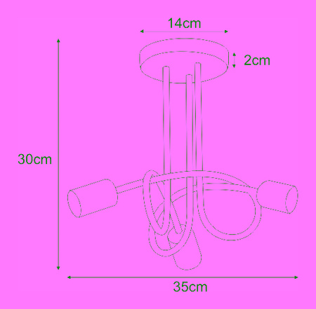 Lampa sufitowa K-3620 z serii DEZE Kaja Lighting