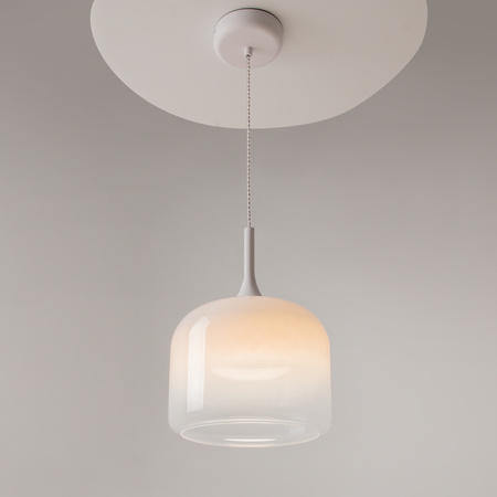 Szklana biała lampa wisząca do salonu LED 3000K Spirito MOD286PL-L18W3K Maytoni