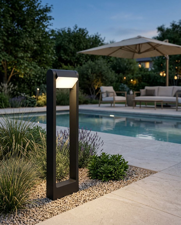 Czarna smukła lampa ogrodowa LED 80cm NOVARA Kaja Lighting K-8262
