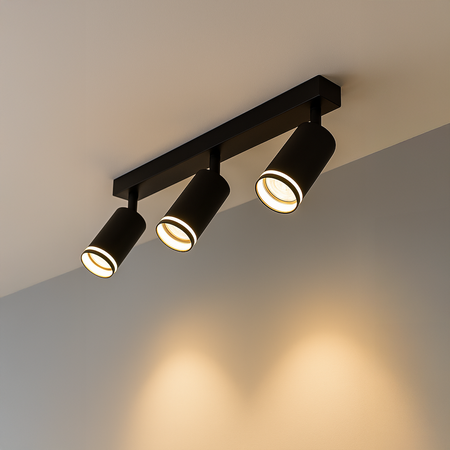 Oprawa Pipe Ring Spot Czarny 3xGU10 Milagro ML2071