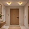 Szklana lampa sufitowa beżowe szkło o średnicy 32cm Robin Beige 11W LED Milagro ML2805
