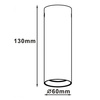 Tuba natynkowa Manacor 13 cm czarno - złote 1xGU10 Light Prestige LP-232/1D - 130 BK/GD