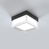 Czarny kwadratowy mały plafon 13cm do łazienki IP65 LED wybór barwy światła Nefis Italux PLF-53628-BK