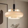 Lampa wisząca szklany klosz bursztynowy mrożony 40cm BRIZI 1xE27 Candellux Studio 31-51486