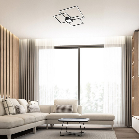 Lampa sufitowa czarna THABITA LED Rabalux 6868 funkcja ściemniania