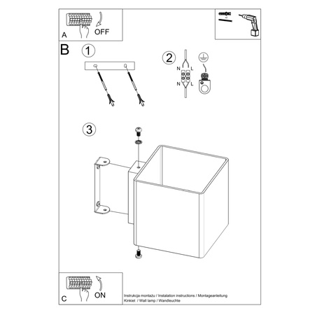 Kinkiet RICO szklany Sollux Lighting SL.0212