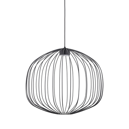 Czarna druciana lampa wisząca o średnicy 58cm SPHERA M BLACK 1XGX53 Tk Lighting 11304