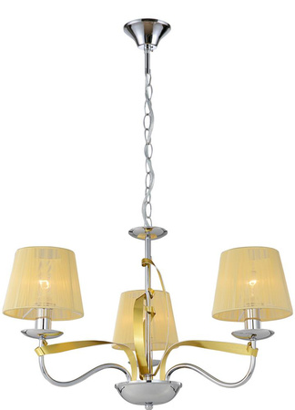 DIVA LAMPA WISZĄCA 3X40W E14 CHROM/ZŁOTY Candellux 33-55057