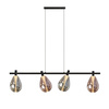 Lampa wisząca cztery szklane ruchome klosze na czarnej belce DENSO 4xG9 Candellux Studio 34-51226