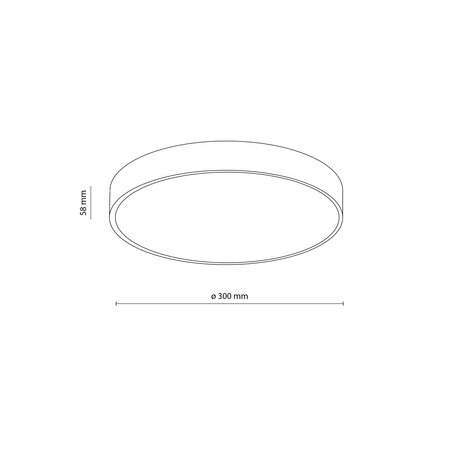 Plafon 30cm VELIS CHROME LED 24W IP54 Tk Lighting 18282