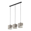 Lampa wisząca listwa trzy skośne abażurki ELBRUS LINEN 3xE27 Tk Lighting 10868