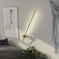 Złoty kinkiet podświetlający ścianę do sypialni lub łazienki Chloe LED IP44 WL0107-GD Yaskr