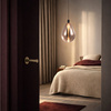 Lampa wisząca z miedzianym ciekawym szklanym kloszem DENSO 30 1xGU10 Candellux Studio 31-51394