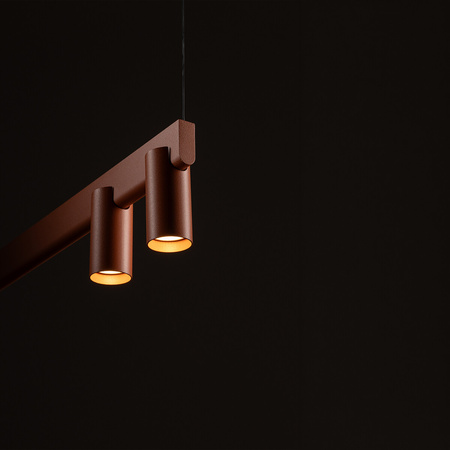 Lampa wisząca podłużna 150cm w kolorze terakota z dodatkowym podświetleniem FOURTY LINE LED VII Nowodvorski 12423