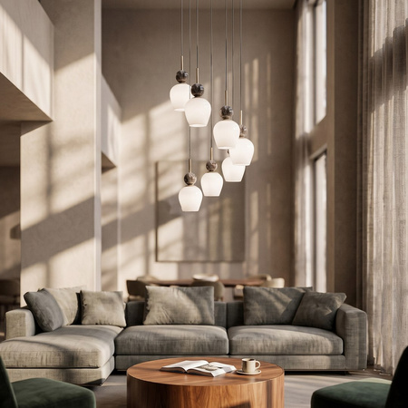 Lampa wisząca siedmiozwisowa na kole Carrara 7xE14 Milagro MLP2811