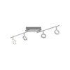 Poczwórna lampa listwa sufitowa do łazienki w kolorze aluminium IP44 SILEDA Paul Neuhaus 6786-96