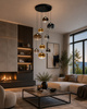 Lampa wisząca dziewiątka okrągła Pesaro czarna Aviano Lighting 5082-902